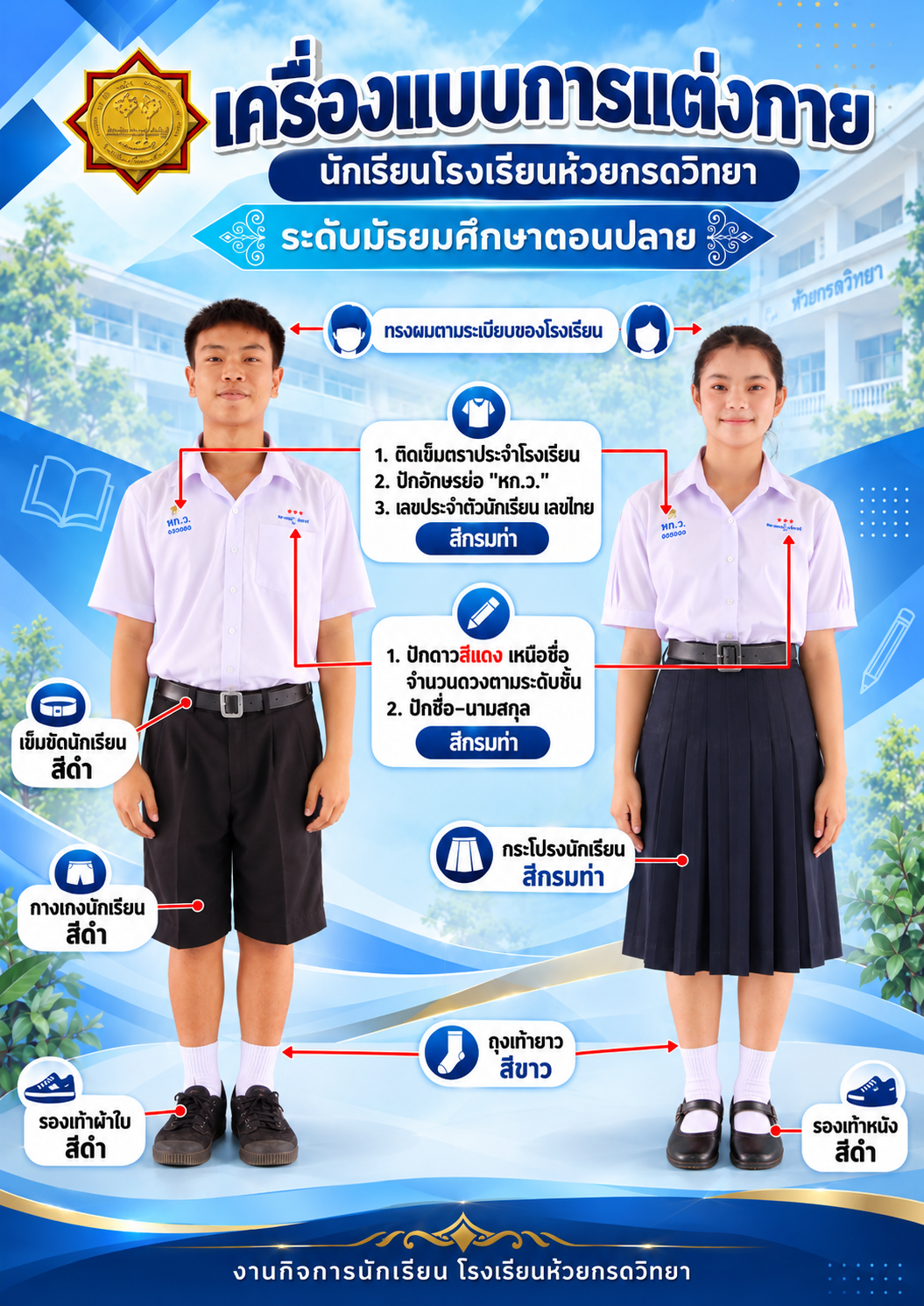 การแต่งกายนักเรียน ม.ปลาย